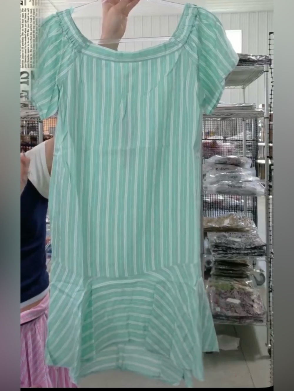 Women’s Mint Green Striped Dress